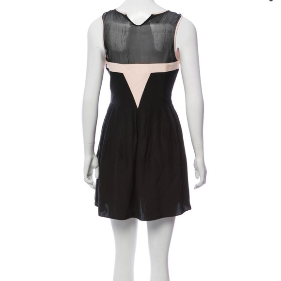 Parker Black Sheer Neck Mini Dress Medium / Small - Picture 3 of 8